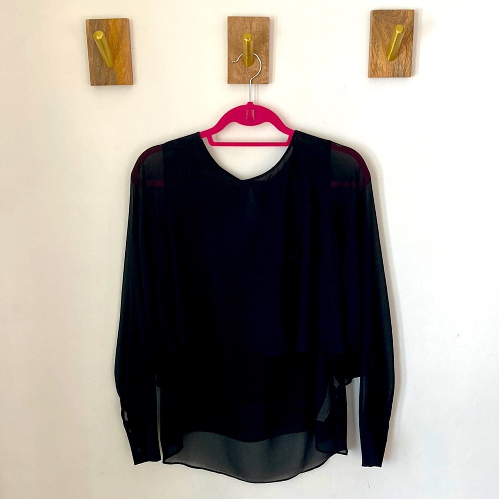 H&M black flowy blouse | size L